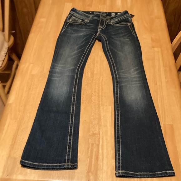 Miss Me Distressed Bootcut Jeans - Picture 1 of 10